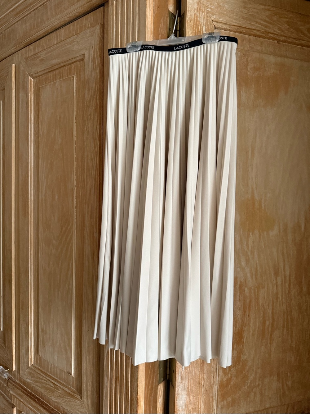 Lacoste Branded Elasticized Pleated Midi/Maxi Skirt S